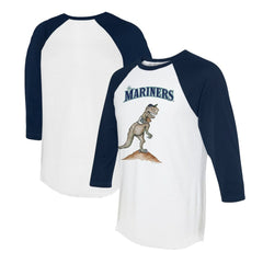Seattle Mariners Tiny Turnip Unisex TT Rex 3/4-Sleeve Raglan T-Shirt - MLB