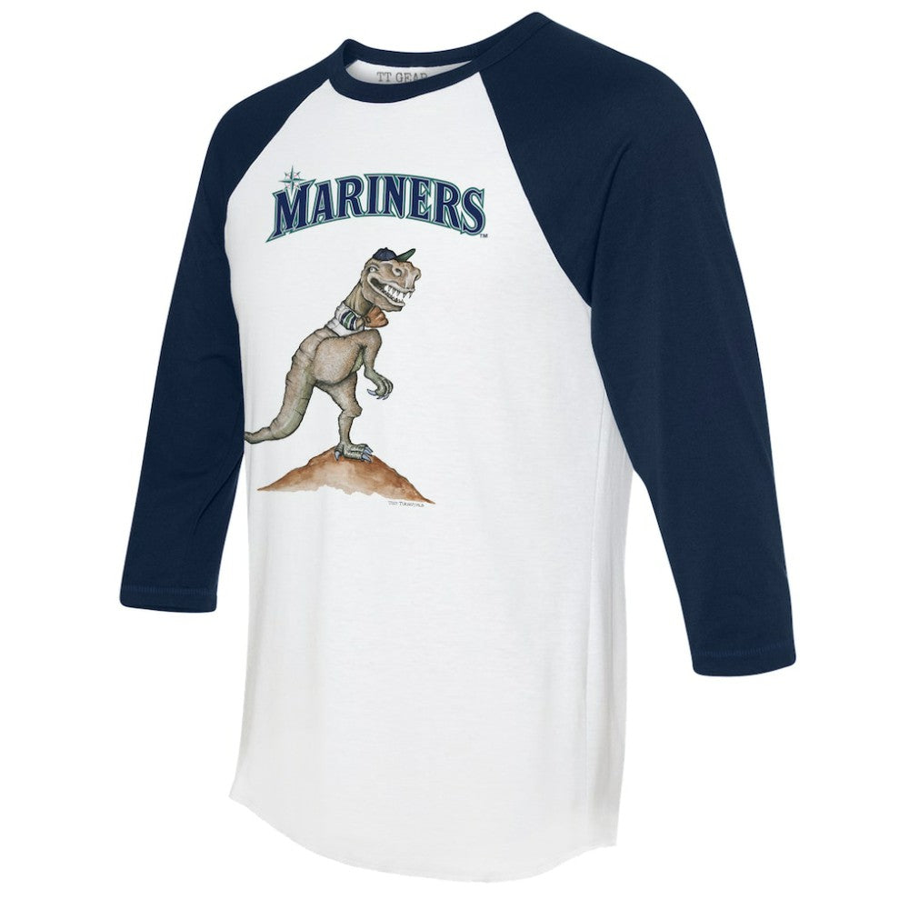 Seattle Mariners Tiny Turnip Unisex TT Rex 3/4-Sleeve Raglan T-Shirt - MLB