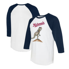 Washington Nationals Tiny Turnip Unisex TT Rex 3/4-Sleeve Raglan T-Shirt - MLB