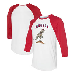 Los Angeles Angels Tiny Turnip Unisex TT Rex 3/4-Sleeve Raglan T-Shirt - MLB