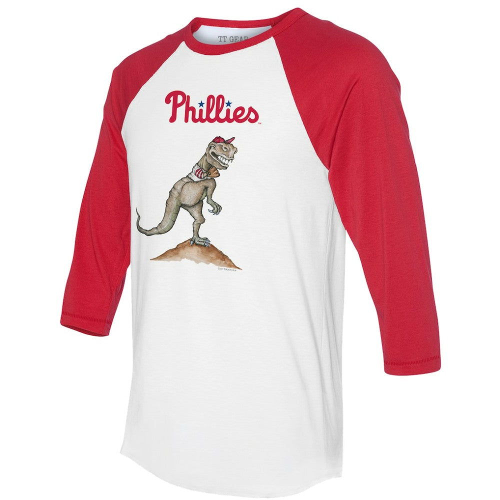 Philadelphia Phillies Tiny Turnip Unisex TT Rex 3/4-Sleeve Raglan T-Shirt - MLB
