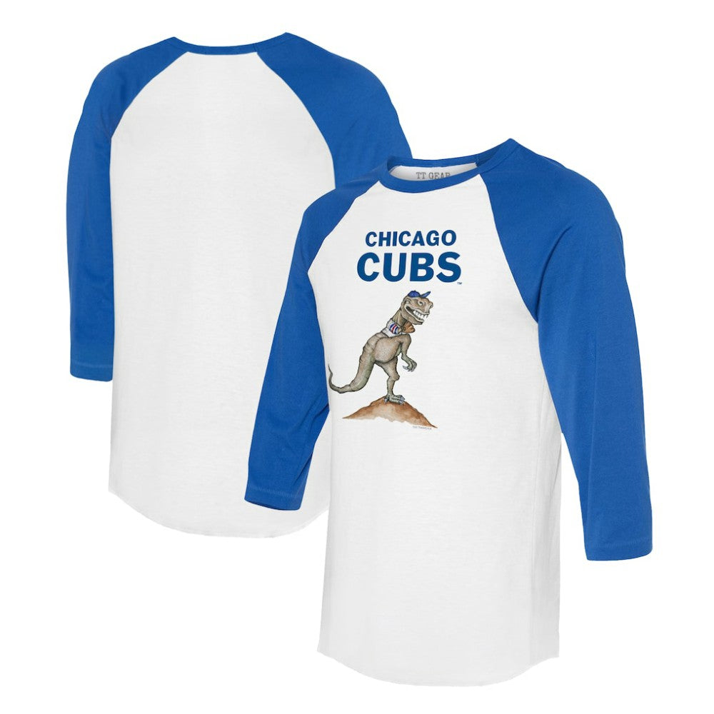 Chicago Cubs Tiny Turnip Unisex TT Rex 3/4-Sleeve Raglan T-Shirt - MLB