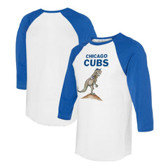 Chicago Cubs Tiny Turnip Unisex TT Rex 3/4-Sleeve Raglan T-Shirt - MLB