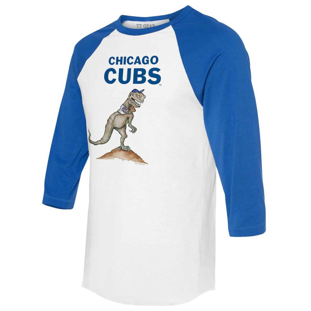 Chicago Cubs Tiny Turnip Unisex TT Rex 3/4-Sleeve Raglan T-Shirt - MLB
