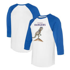 Texas Rangers Tiny Turnip Unisex TT Rex 3/4-Sleeve Raglan T-Shirt - MLB