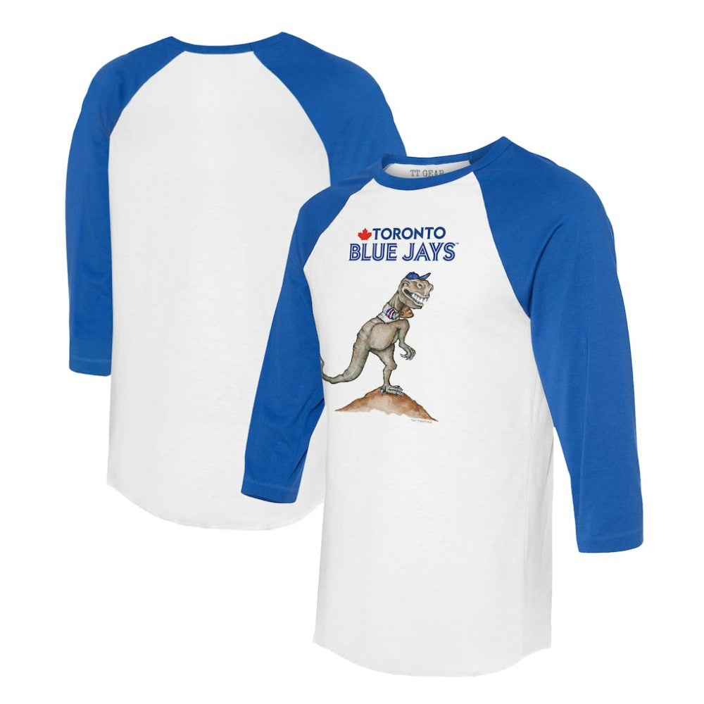 Toronto Blue Jays Tiny Turnip Unisex TT Rex 3/4-Sleeve Raglan T-Shirt - MLB