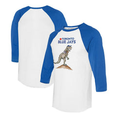 Toronto Blue Jays Tiny Turnip Unisex TT Rex 3/4-Sleeve Raglan T-Shirt - MLB