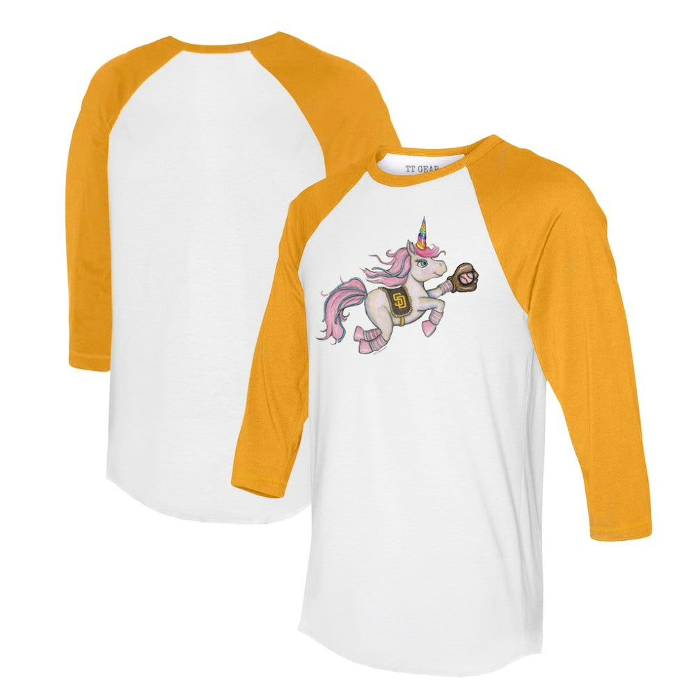 San Diego Padres Tiny Turnip Unisex Unicorn 3/4-Sleeve Raglan T-Shirt - MLB