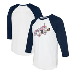 Cleveland Guardians Tiny Turnip Unisex Unicorn 3/4-Sleeve Raglan T-Shirt - MLB