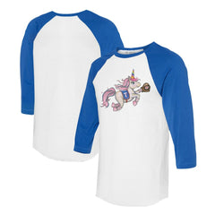Texas Rangers Tiny Turnip Unisex Unicorn 3/4-Sleeve Raglan T-Shirt - MLB