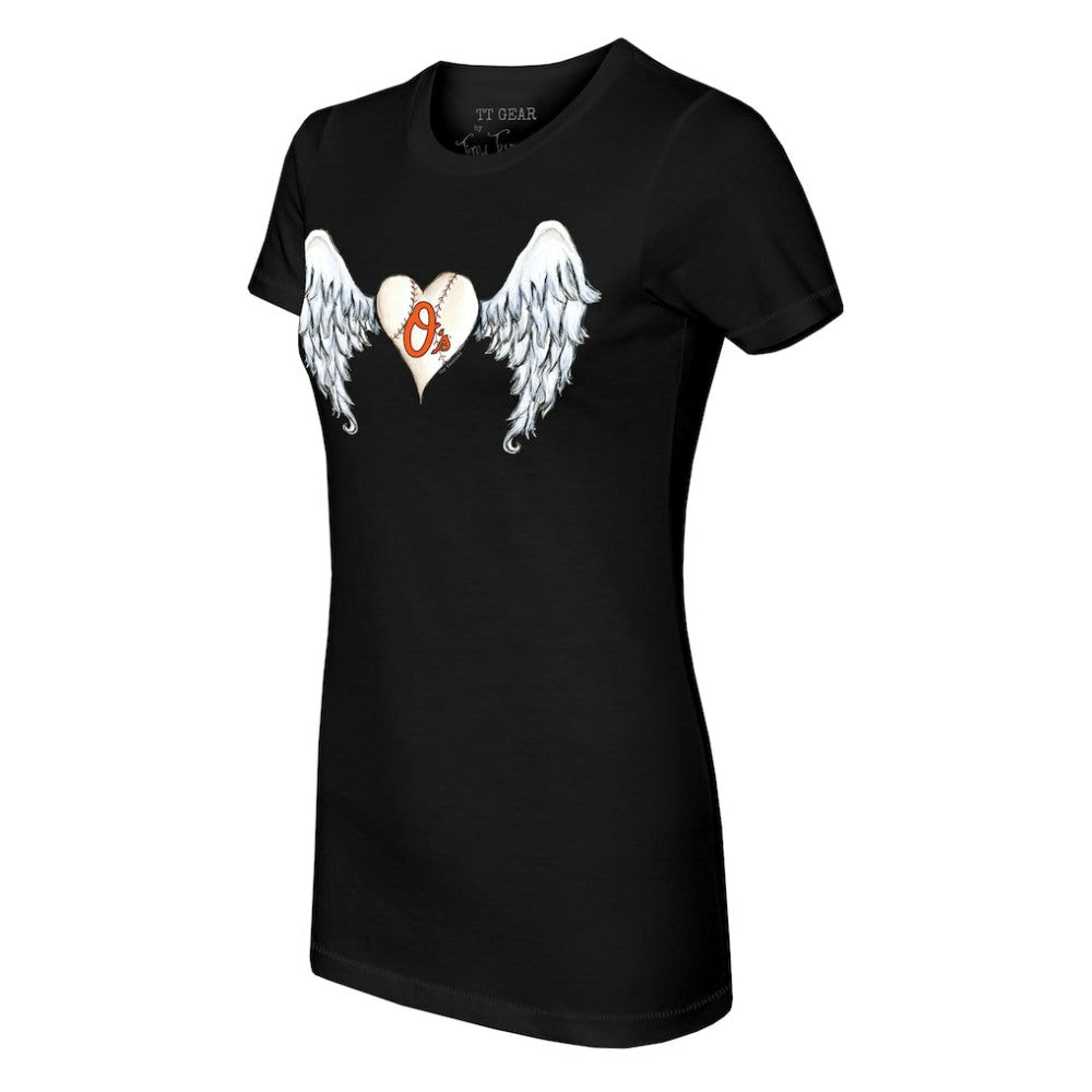 Baltimore Orioles Tiny Turnip Women's Angel Wings T-Shirt - MLB