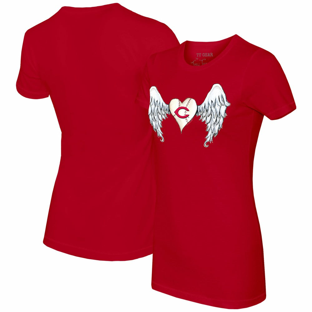 Cincinnati Reds Tiny Turnip Women's Angel Wings T-Shirt - MLB