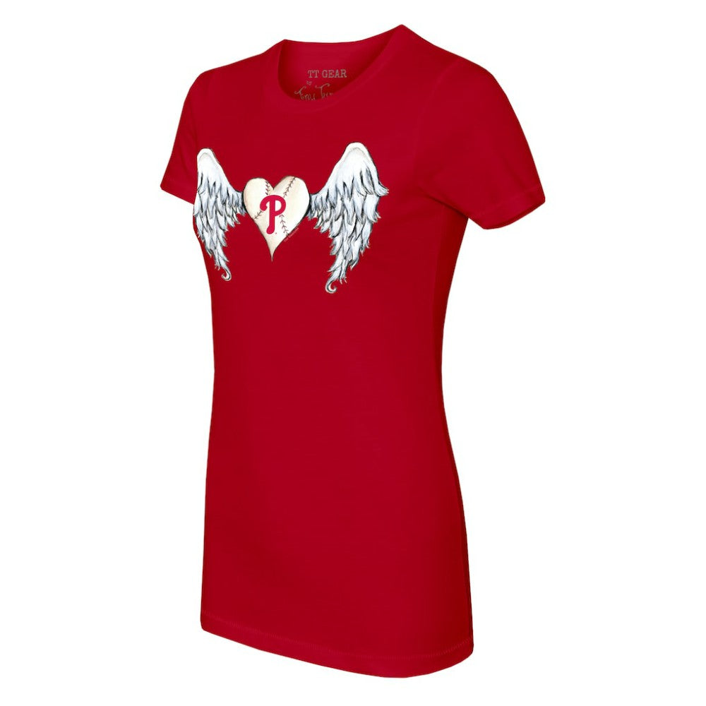 Philadelphia Phillies Tiny Turnip Women's Angel Wings T-Shirt - MLB