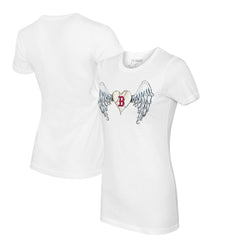 Boston Red Sox Tiny Turnip Women's Angel Wings T-Shirt - MLB