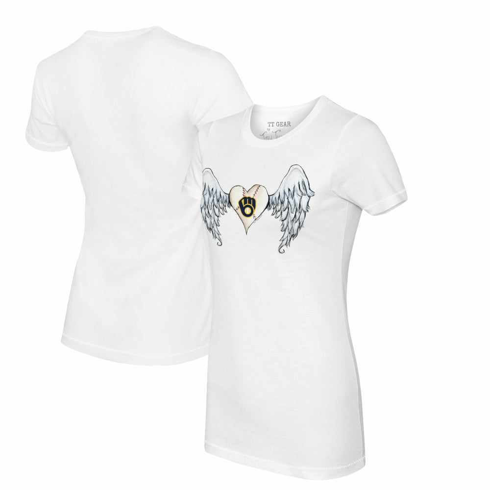 Milwaukee Brewers Tiny Turnip Women's Angel Wings T-Shirt - MLB