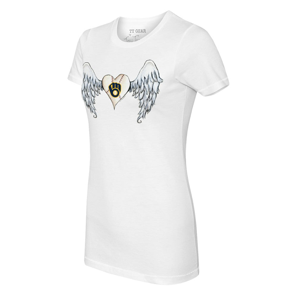 Milwaukee Brewers Tiny Turnip Women's Angel Wings T-Shirt - MLB