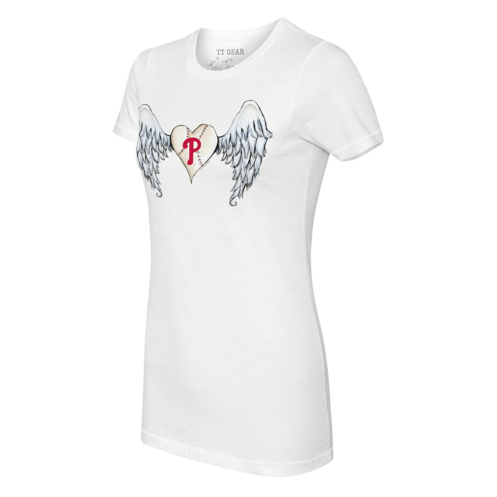 Philadelphia Phillies Tiny Turnip Women's Angel Wings T-Shirt - MLB