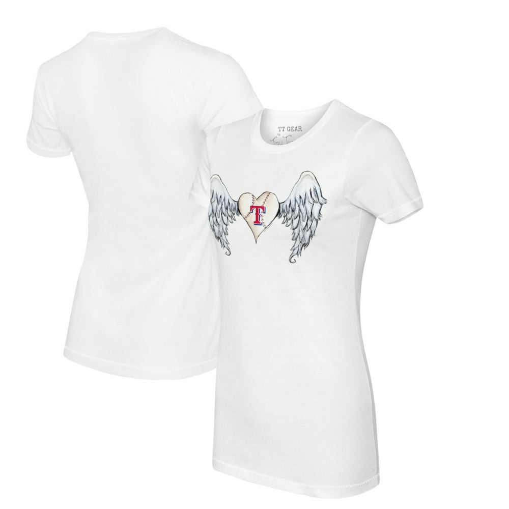 Texas Rangers Tiny Turnip Women's Angel Wings T-Shirt - MLB