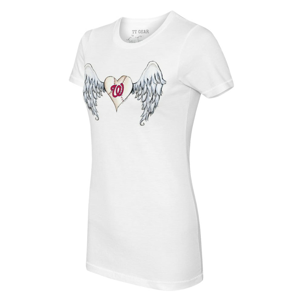 Washington Nationals Tiny Turnip Women's Angel Wings T-Shirt - MLB