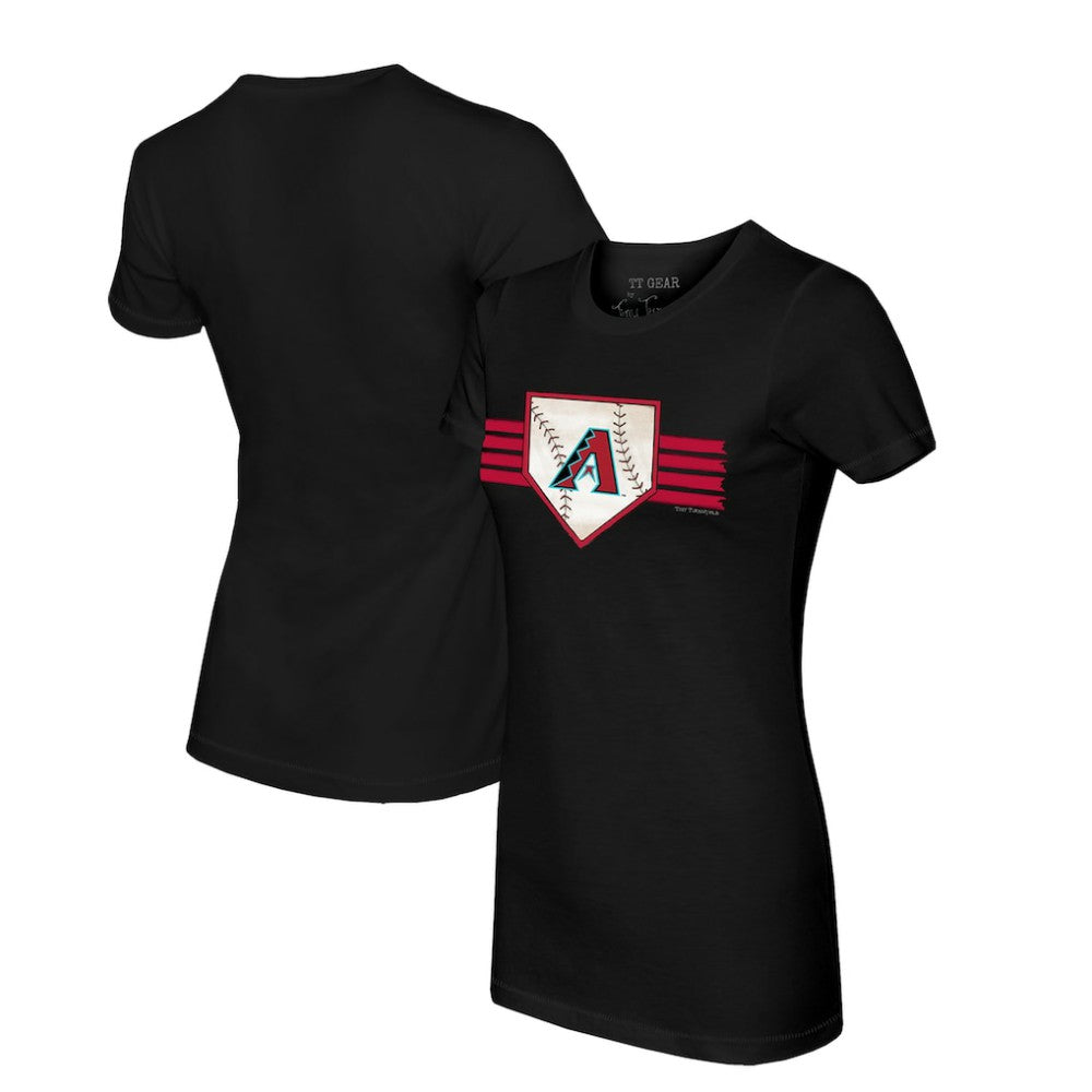 Arizona Diamondbacks Tiny Turnip Women's Base Stripe T-Shirt - MLB