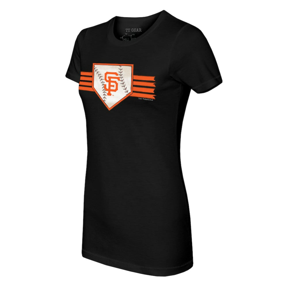 San Francisco Giants Tiny Turnip Women's Base Stripe T-Shirt - MLB