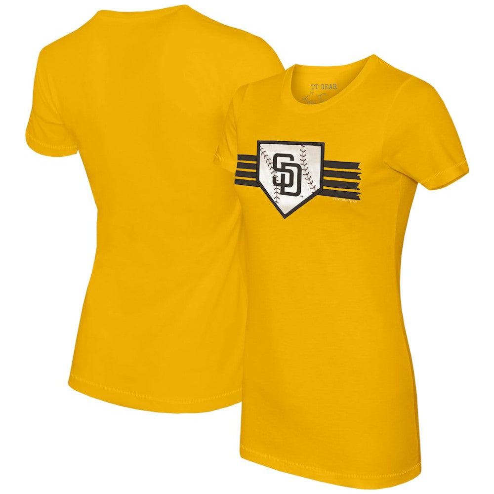 San Diego Padres Tiny Turnip Women's Base Stripe T-Shirt - MLB