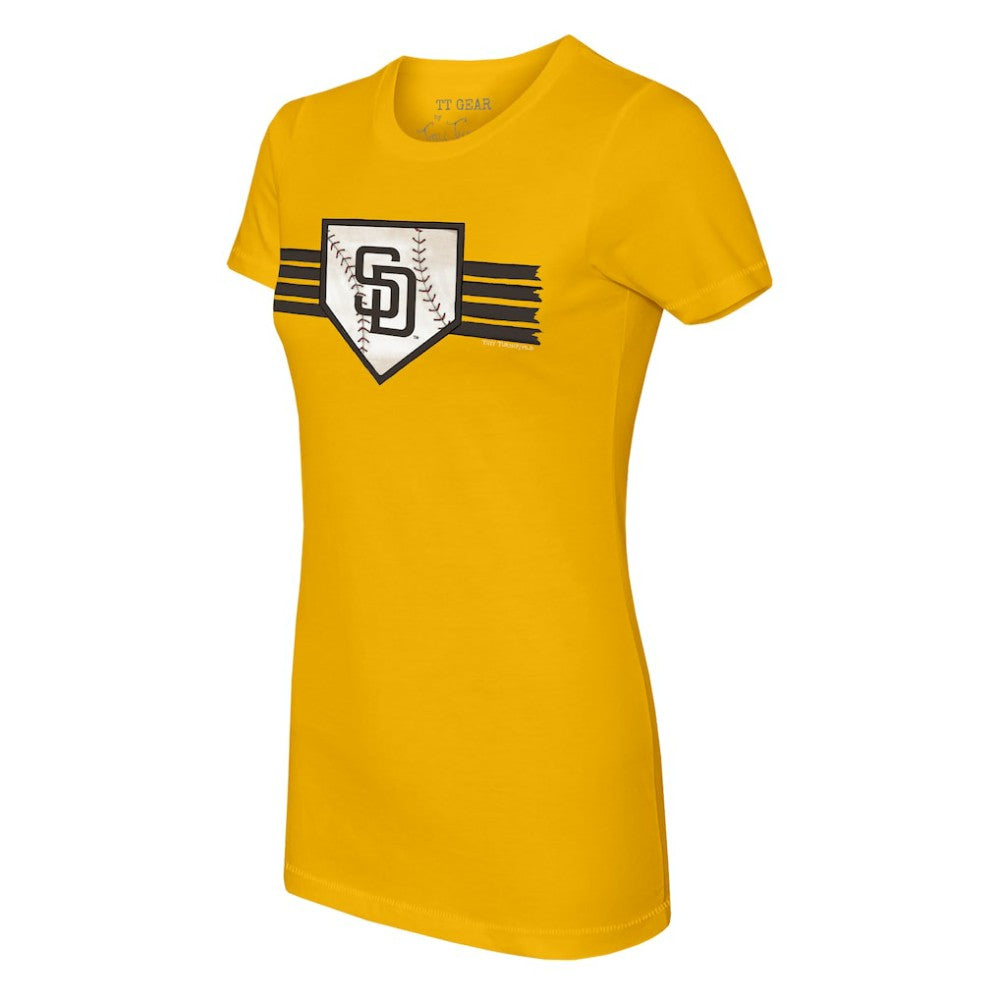 San Diego Padres Tiny Turnip Women's Base Stripe T-Shirt - MLB