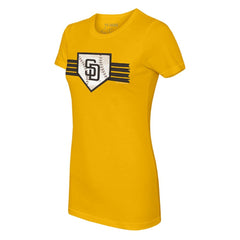 San Diego Padres Tiny Turnip Women's Base Stripe T-Shirt - MLB