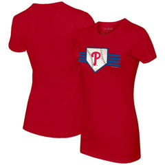 Philadelphia Phillies Tiny Turnip Women's Base Stripe T-Shirt - MLB
