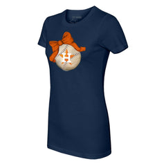 Houston Astros Tiny Turnip Women's Baseball Bow T-Shirt - MLB