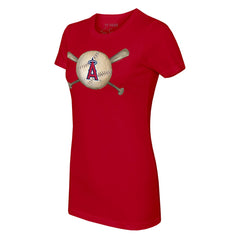 Los Angeles Angels Tiny Turnip Women's Baseball Cross Bats T-Shirt - MLB