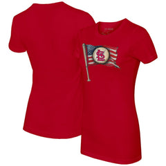 St. Louis Cardinals Tiny Turnip Women's Baseball Flag T-Shirt - MLB