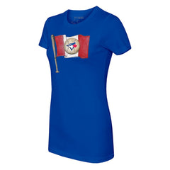 Toronto Blue Jays Tiny Turnip Women's Baseball Flag T-Shirt - MLB
