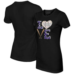 Colorado Rockies Tiny Turnip Women's Baseball Love T-Shirt - MLB