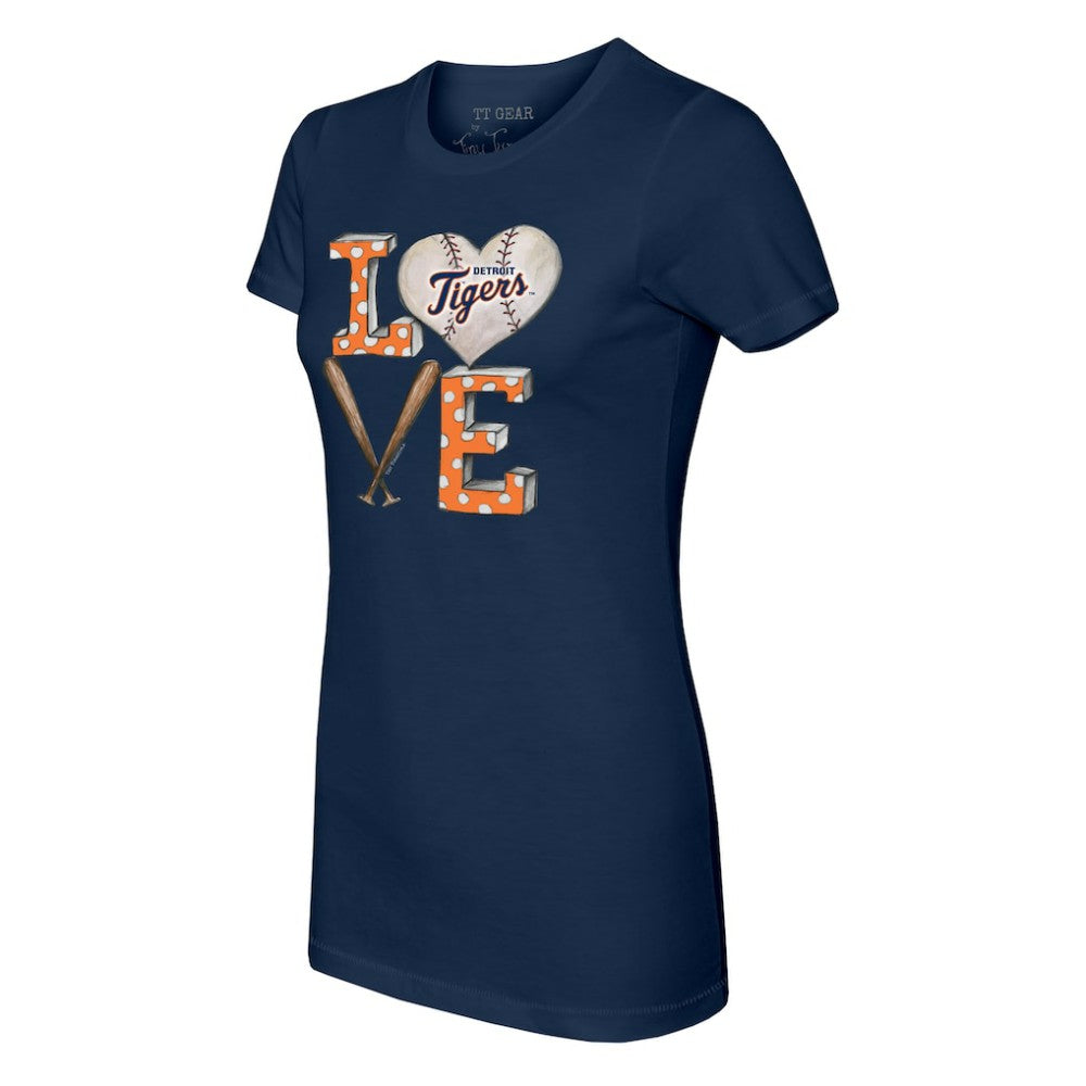 Detroit Tigers Tiny Turnip Women's Baseball Love T-Shirt - MLB