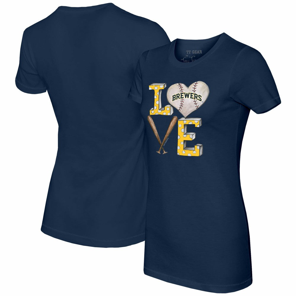 Milwaukee Brewers Tiny Turnip Women's Baseball Love T-Shirt - MLB