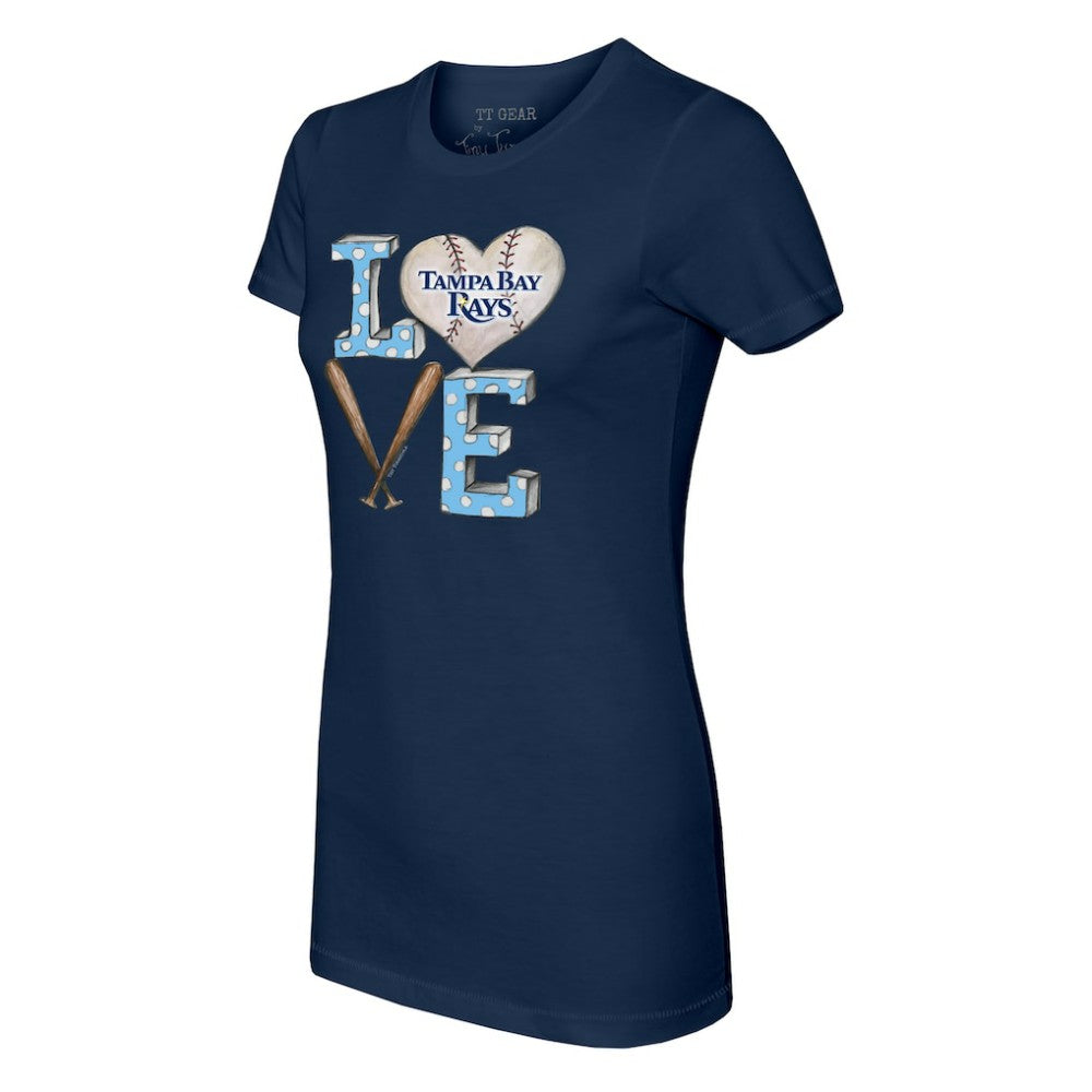 Tampa Bay Rays Tiny Turnip Women's Baseball Love T-Shirt - MLB