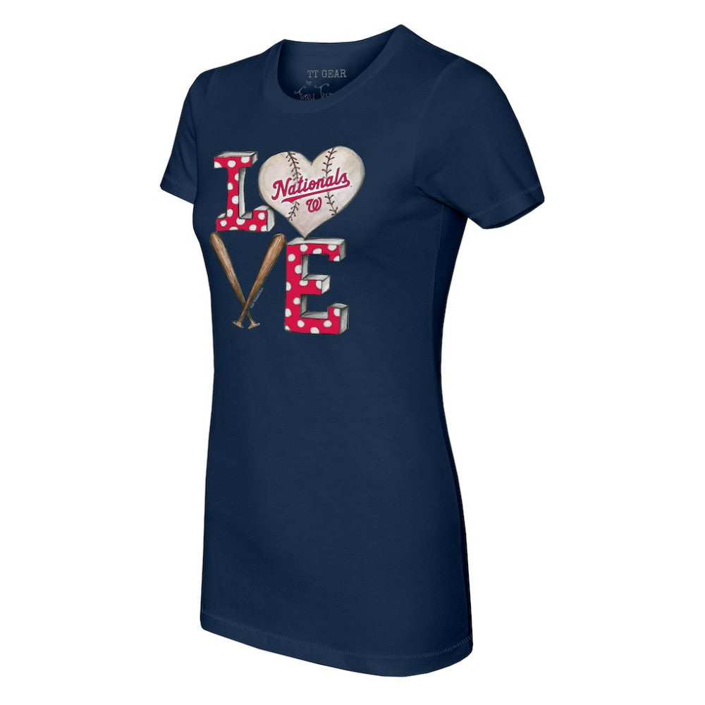 Washington Nationals Tiny Turnip Women's Baseball Love T-Shirt - MLB