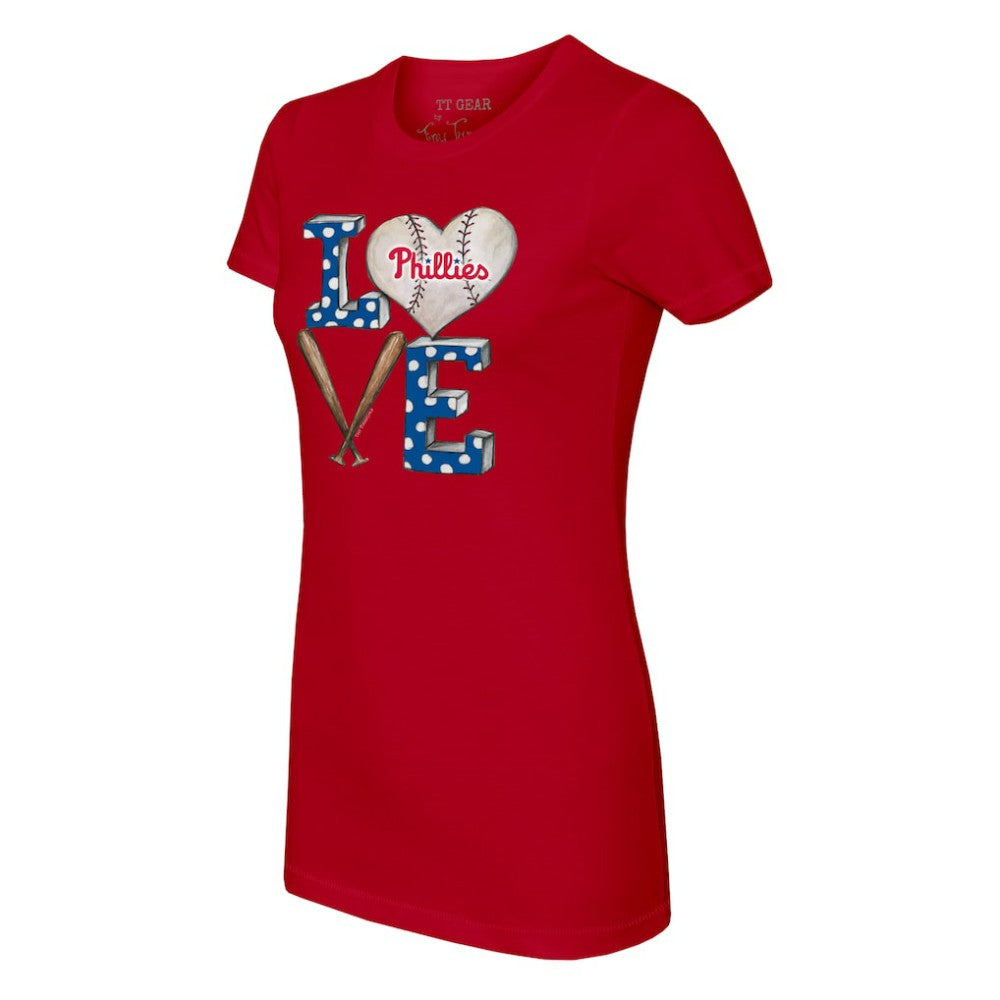 Philadelphia Phillies Tiny Turnip Women's Baseball Love T-Shirt - MLB
