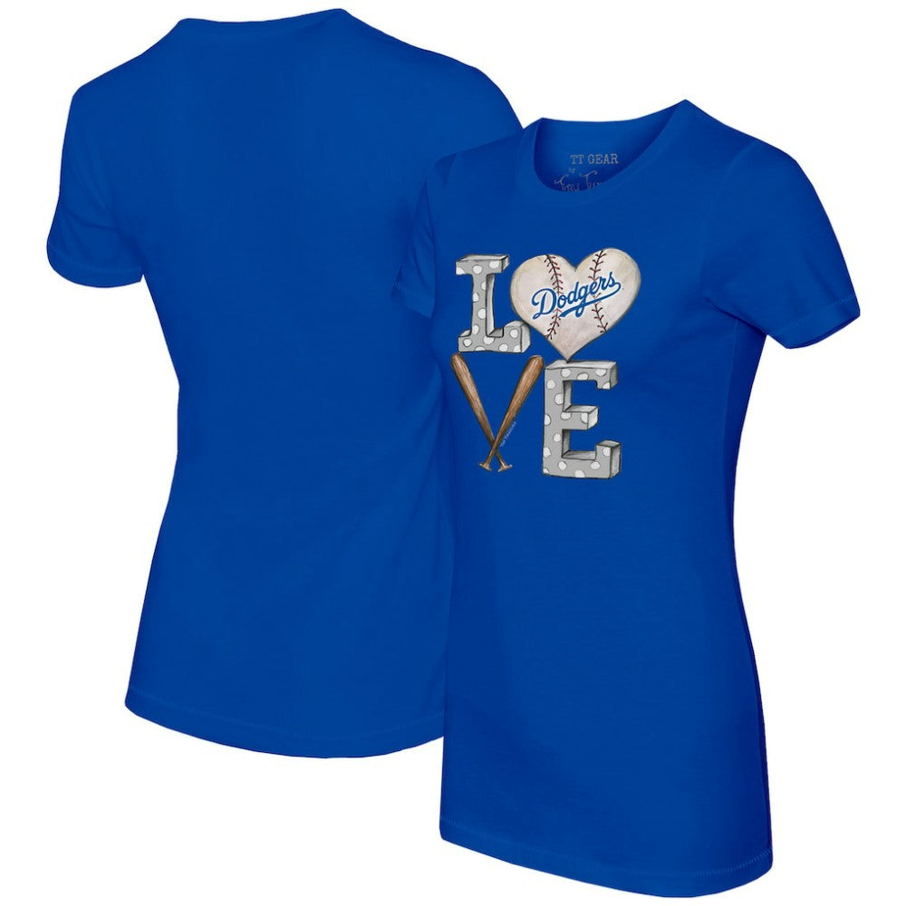 Los Angeles Dodgers Tiny Turnip Women's Baseball Love T-Shirt - MLB