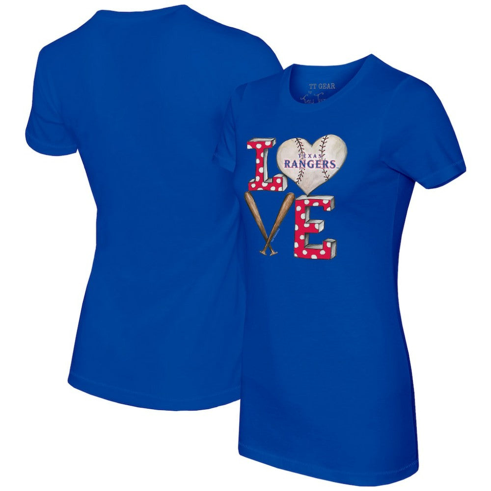 Texas Rangers Tiny Turnip Women's Baseball Love T-Shirt - MLB
