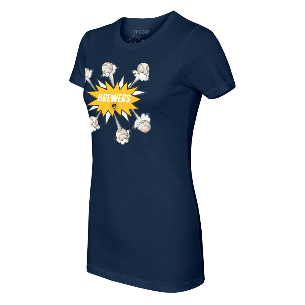 Milwaukee Brewers Tiny Turnip Women's Baseball Pow T-Shirt - MLB