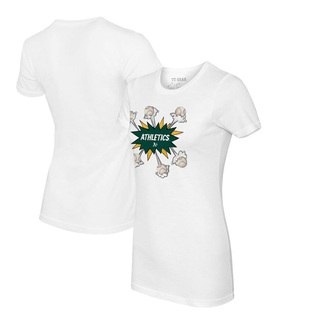 Athletics Tiny Turnip Women's Baseball Pow T-Shirt - MLB