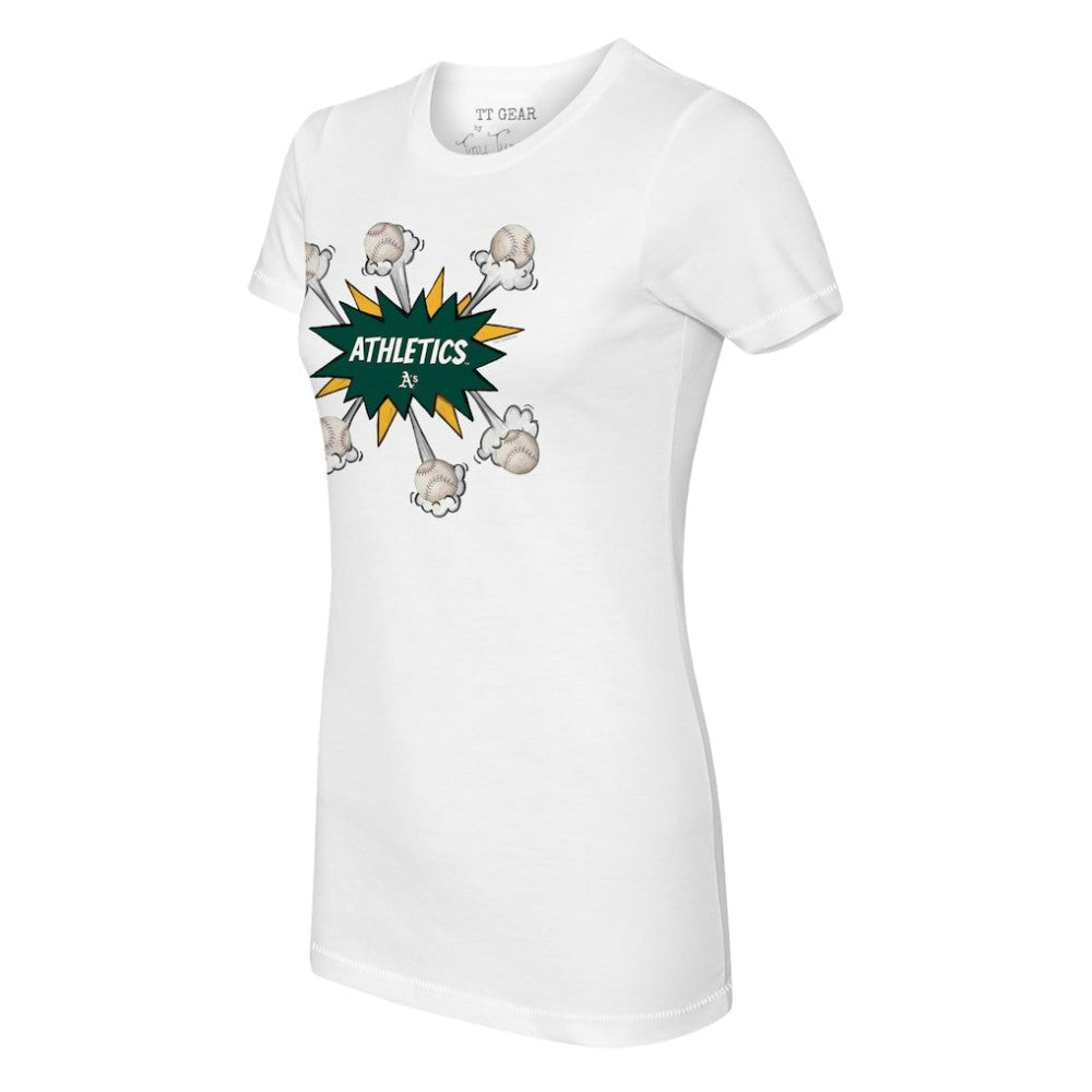 Athletics Tiny Turnip Women's Baseball Pow T-Shirt - MLB