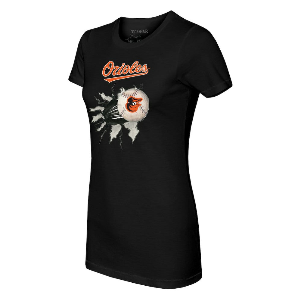 Baltimore Orioles Tiny Turnip Women's Baseball Tear T-Shirt - MLB