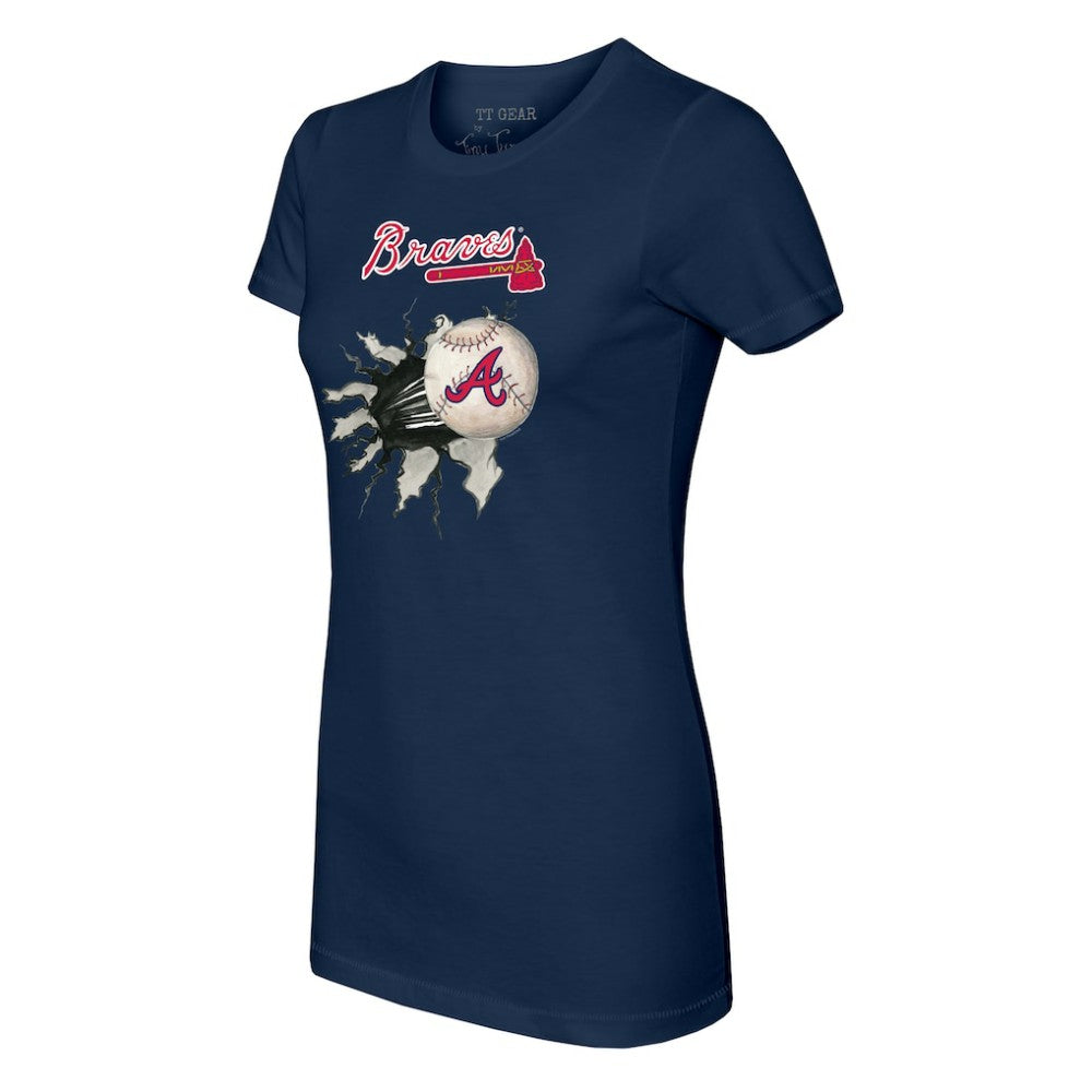 Atlanta Braves Tiny Turnip Women's Baseball Tear T-Shirt - MLB
