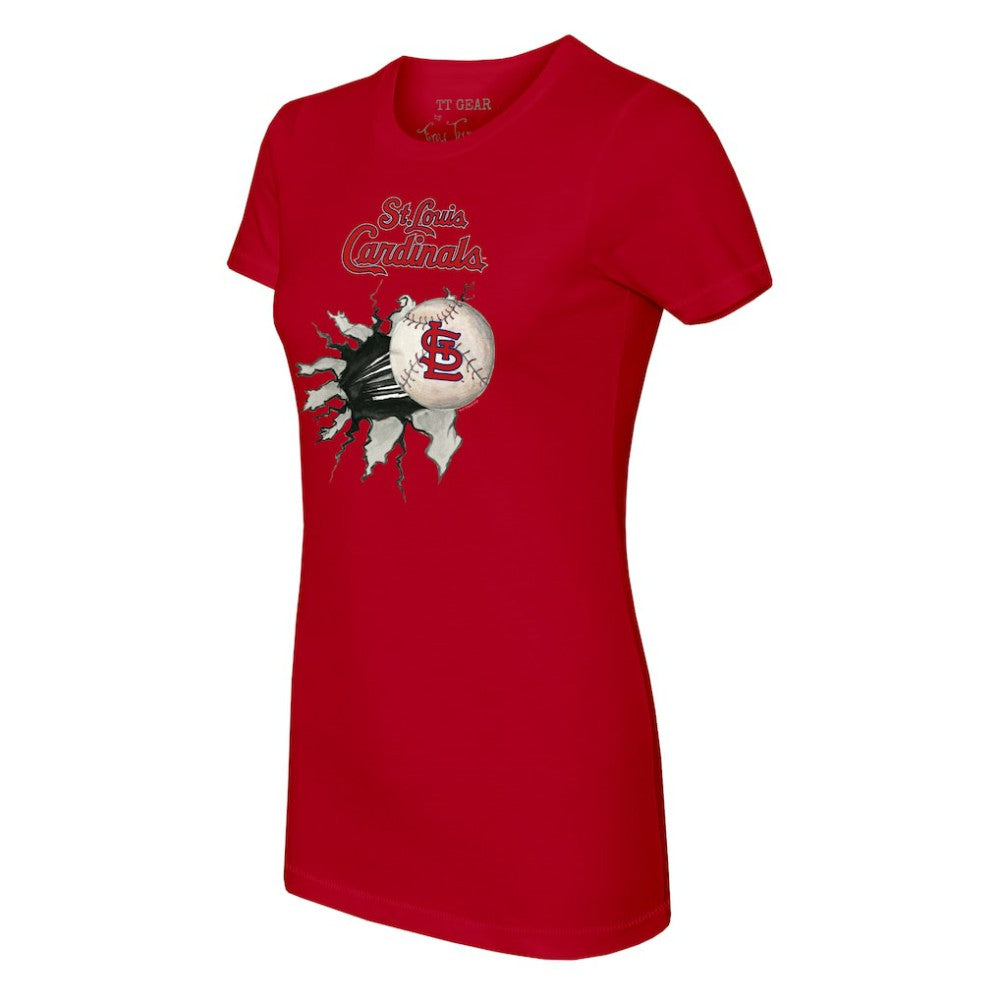 St. Louis Cardinals Tiny Turnip Women's Baseball Tear T-Shirt - MLB