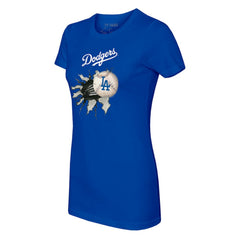 Los Angeles Dodgers Tiny Turnip Women's Baseball Tear T-Shirt - MLB
