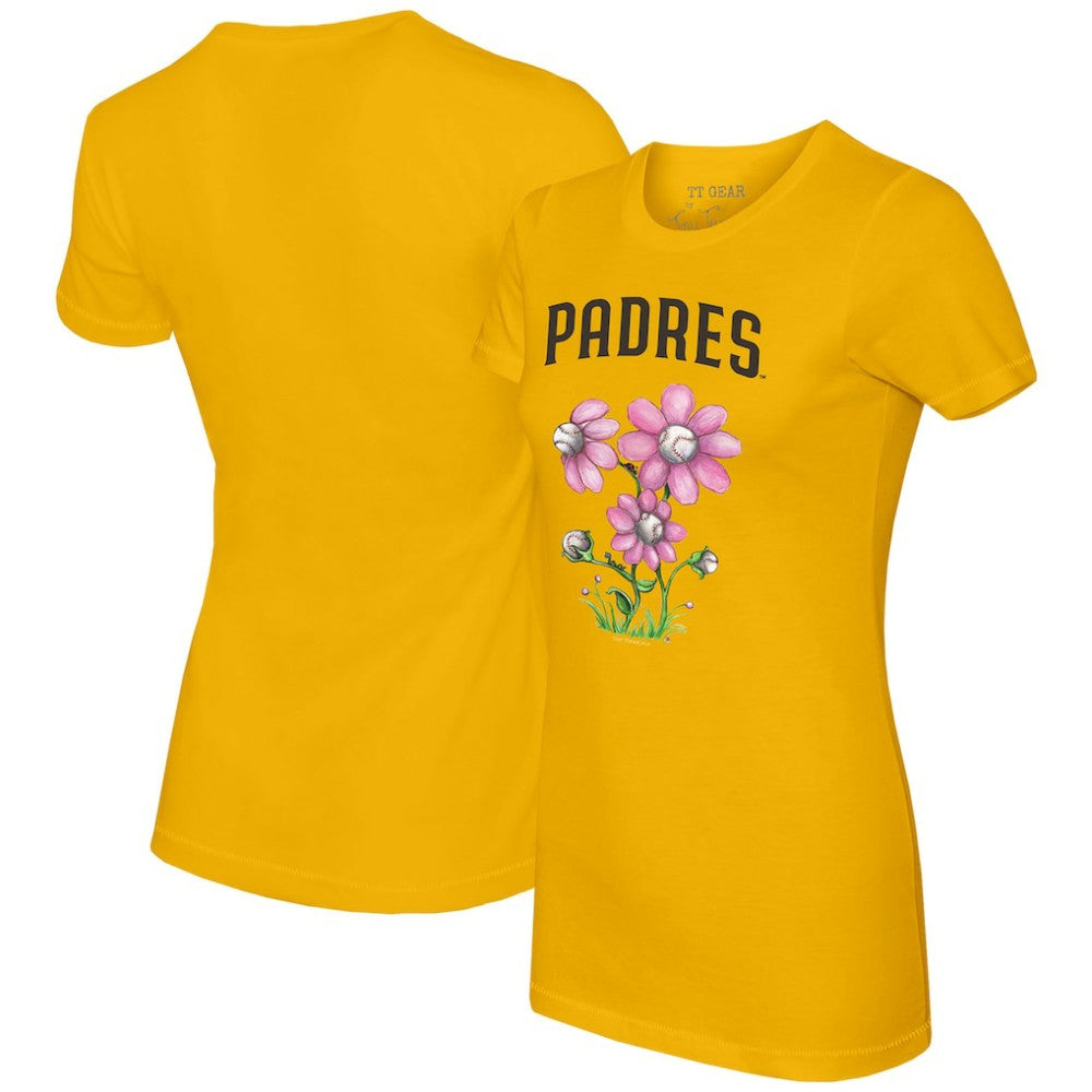 San Diego Padres Tiny Turnip Women's Blooming Baseballs T-Shirt - MLB