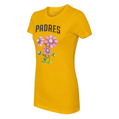 San Diego Padres Tiny Turnip Women's Blooming Baseballs T-Shirt - MLB